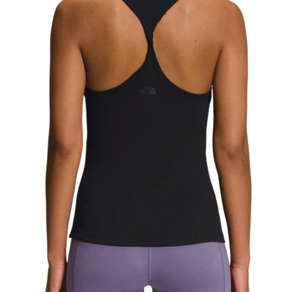 NWT The North Face Black Active Ribbed Stretch Racerback Tank L Yoga Running Gym - Picture 3 of 9